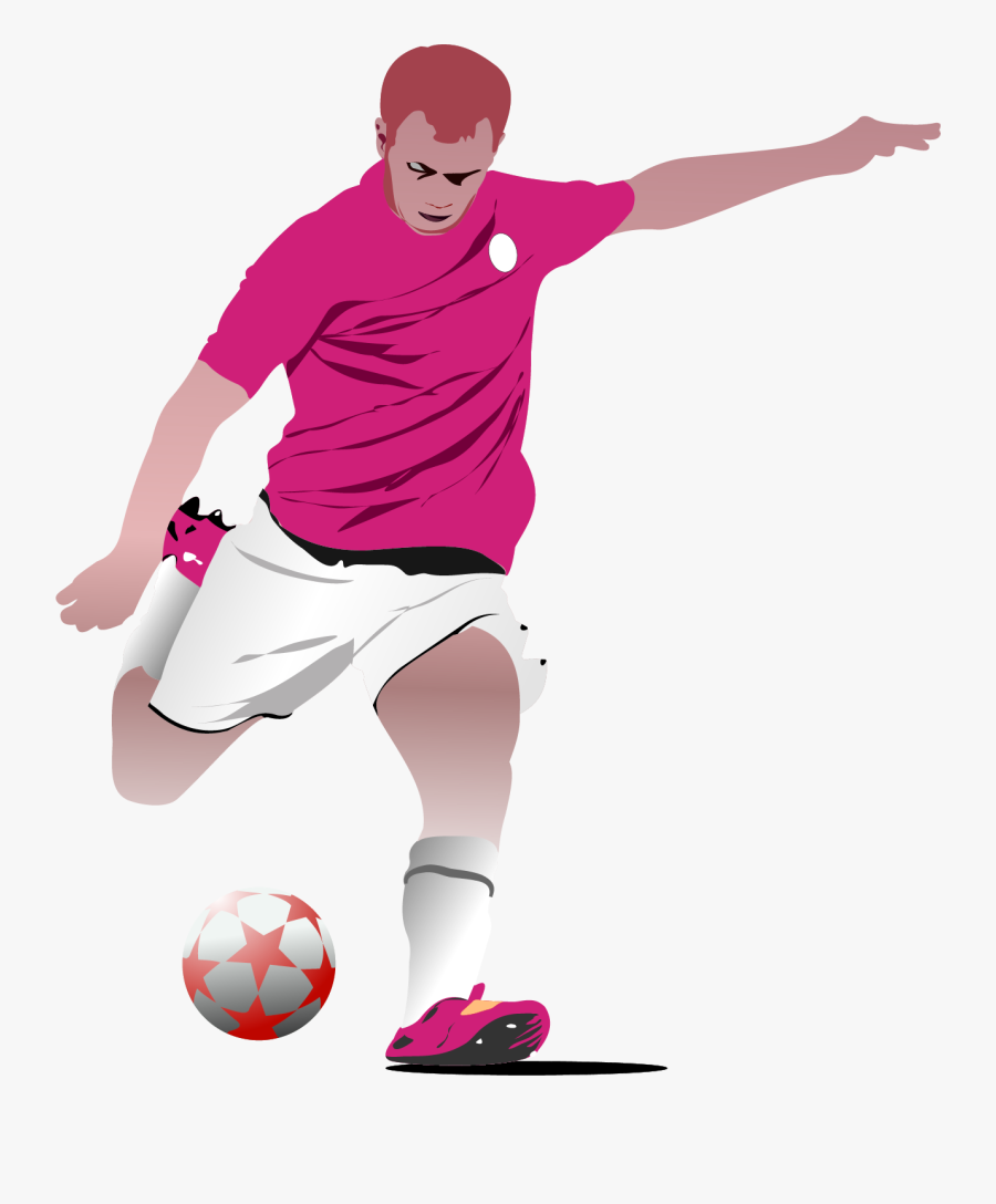 Football Player Kickball Clip Art - Kick Up A Soccer Ball, Transparent Clipart