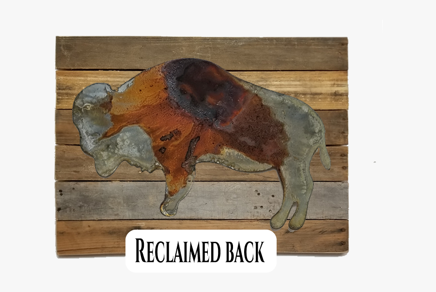 Clip Art Metal Bison Art Rustic - Bull, Transparent Clipart