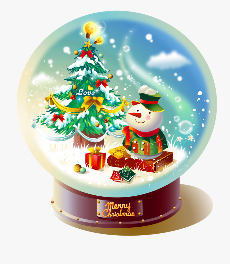 Happy Holidays Clipart Snow Globe - Christmas Snow Globe Transparent Background, Transparent Clipart