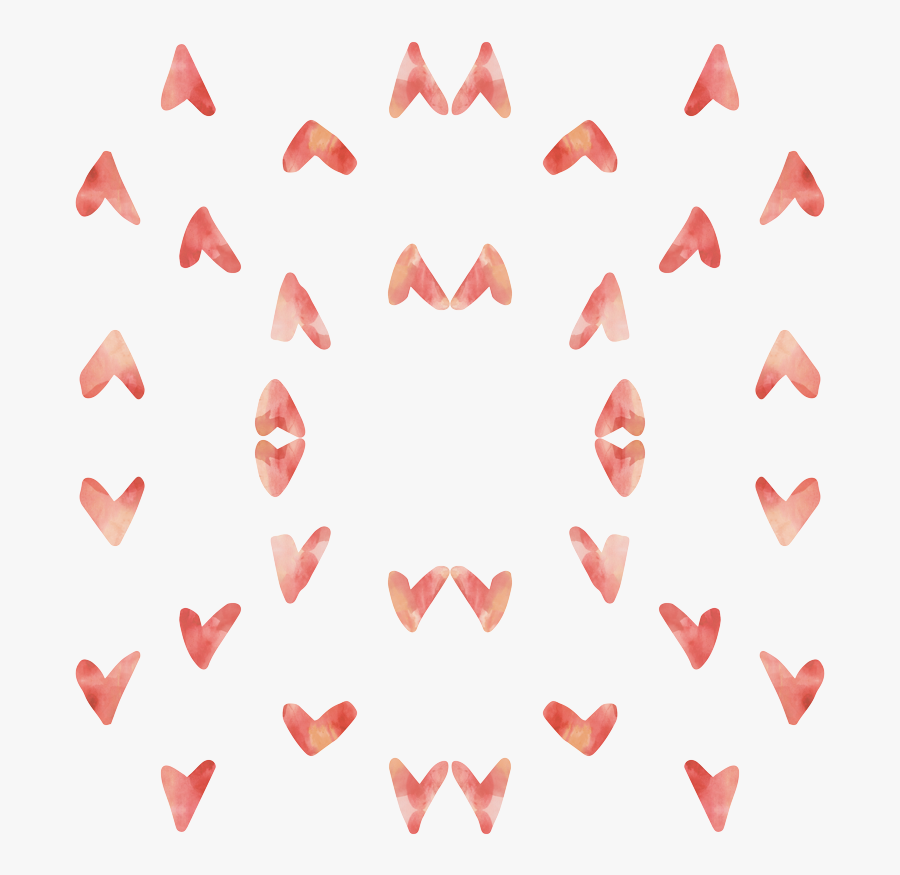 Watercolor Hearts -peaches And Cream Wallpaper Clipart - Watercolor Heart, Transparent Clipart