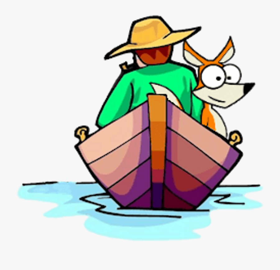 Fisherman Boat Clipart - Fisherman In The Boat Cartoon, Transparent Clipart