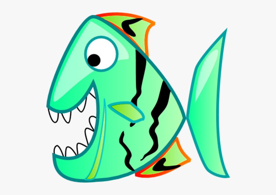 Fisherman Clipart Funny Fishing - Piranha Clipart, Transparent Clipart