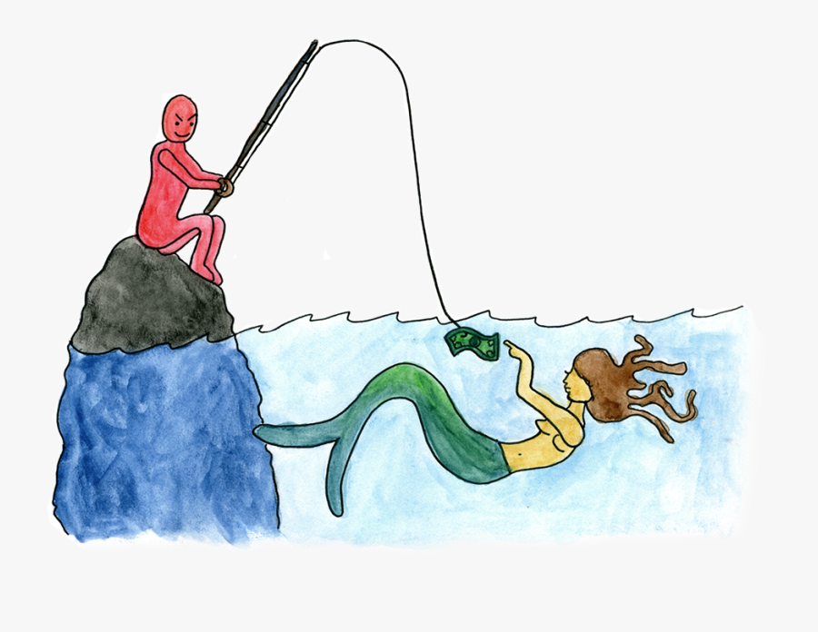 Fisherman Clipart Caricature - Illustration, Transparent Clipart