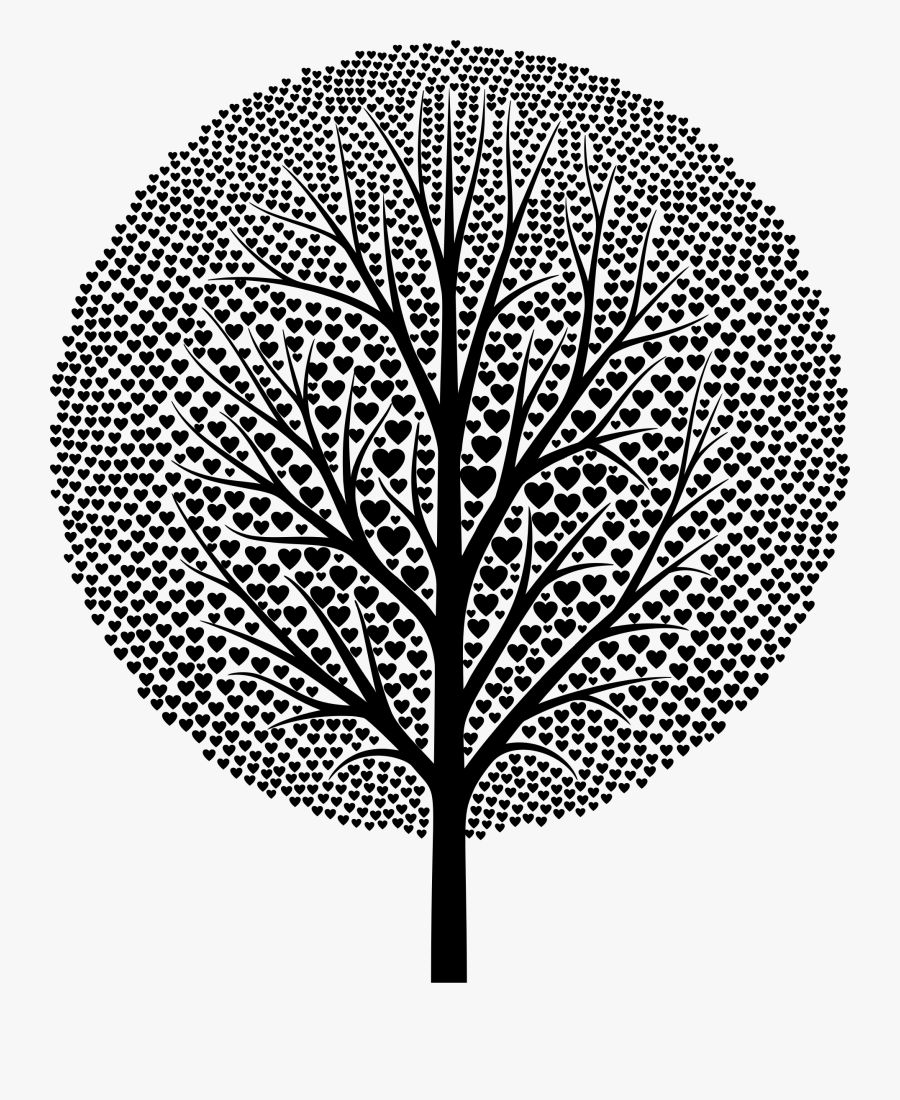 Black Hearts Tree Clip Arts - Red Hearts In Transparent, Transparent Clipart