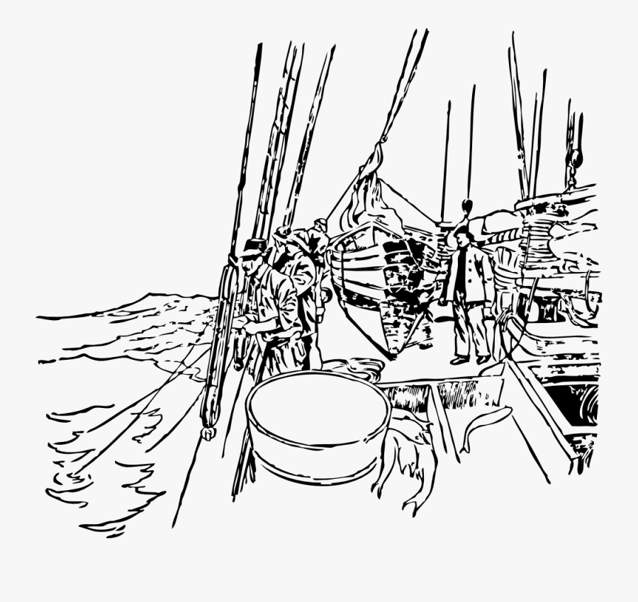 Fishing From The Rail - Fishing Clip Art, Transparent Clipart