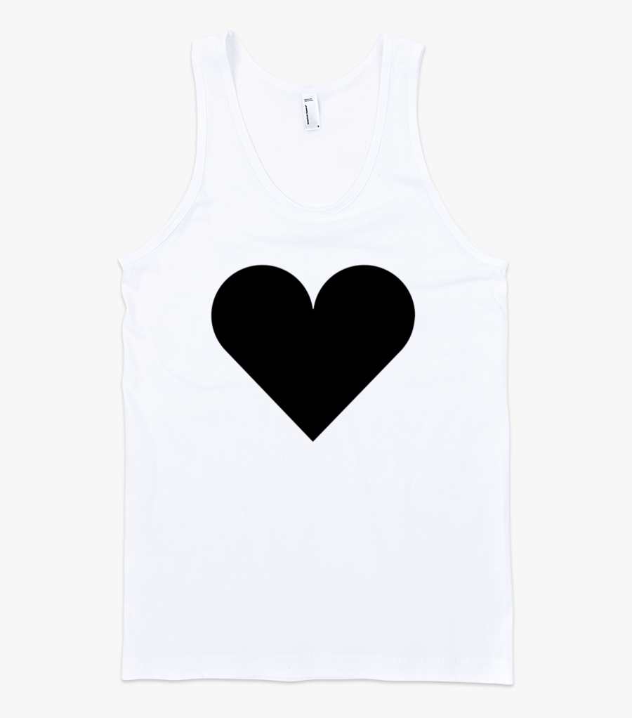 Black Heart Fine Jersey Tank Top Unisex - Heart, Transparent Clipart