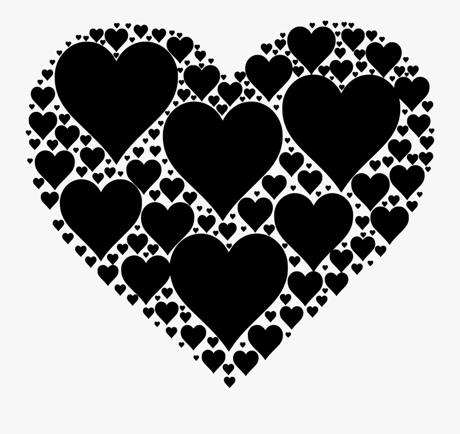 Svg Library Library Black Hearts Clipart - Love Hearts, Transparent Clipart