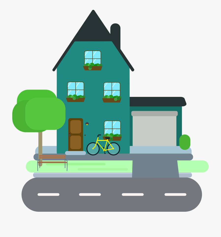 Garage Door Clipart Images - Two Neighbors Houses Clipart, Transparent Clipart