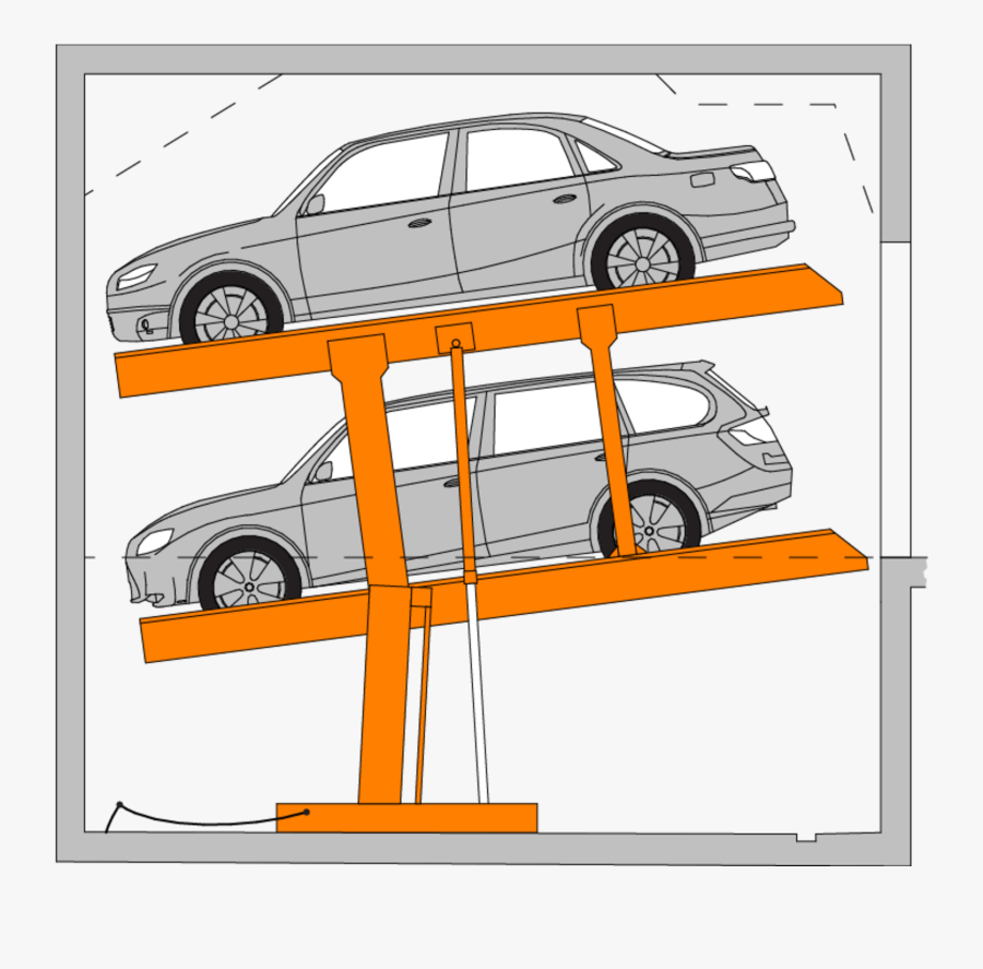 Garage Clipart Parked Car - Car Parking System, Transparent Clipart