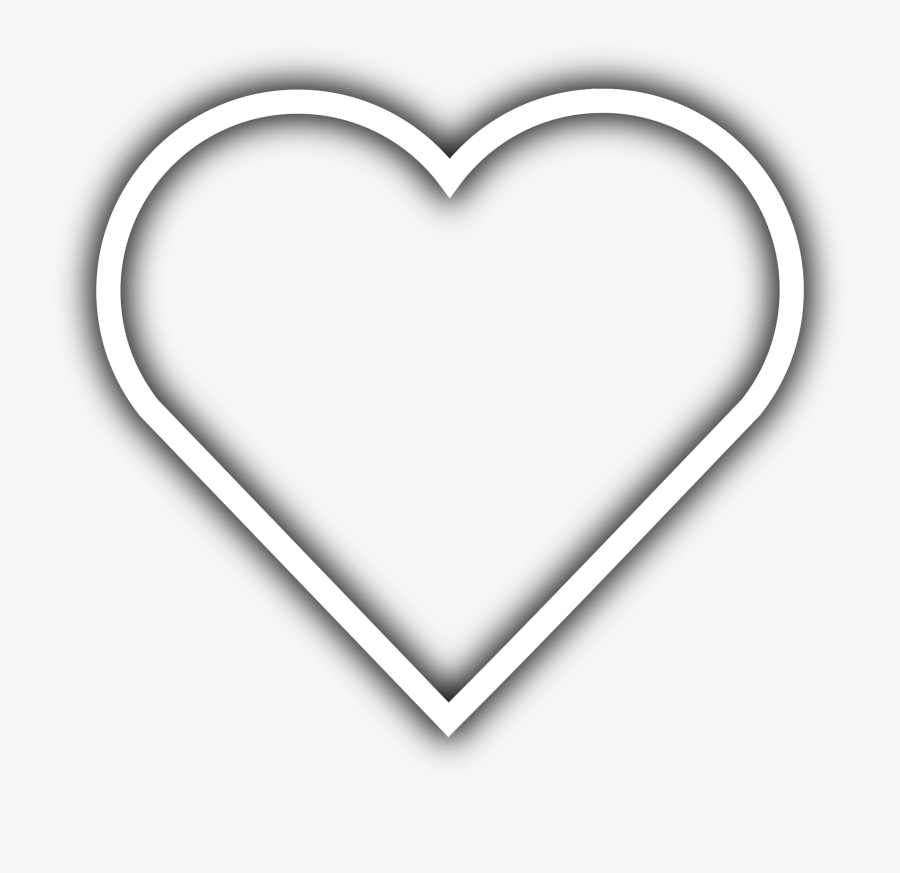 Vector Download Black And White Heart Clipart - White Heart Outline Png, Transparent Clipart