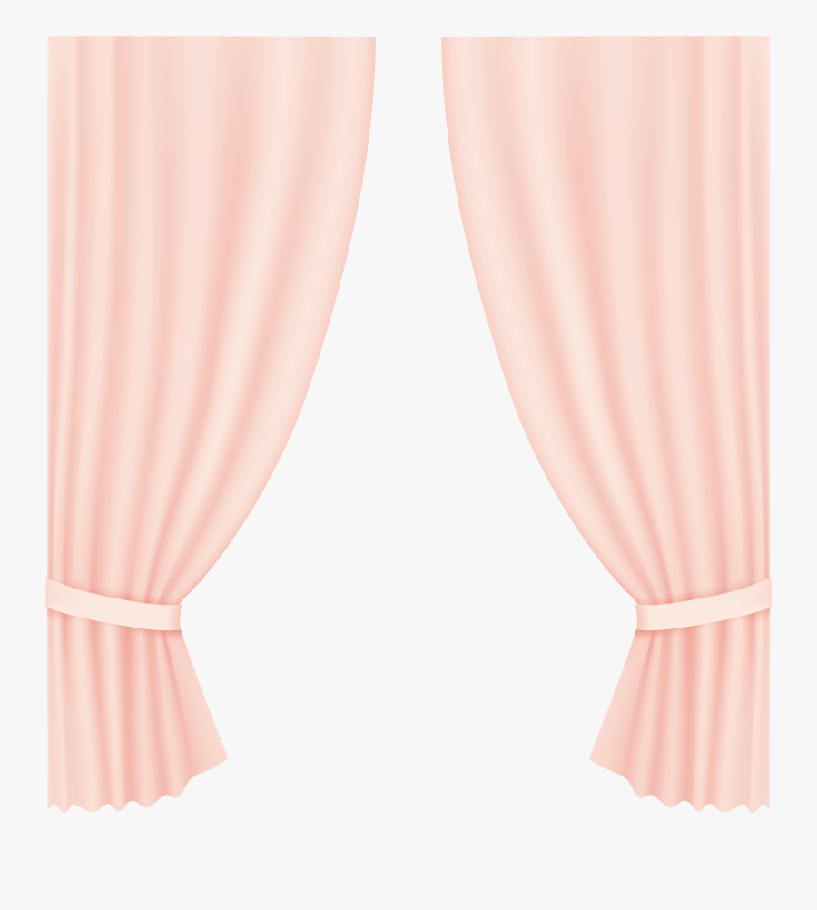 Transparent Curtain Peach Clip Art Png Image - Window Valance, Transparent Clipart