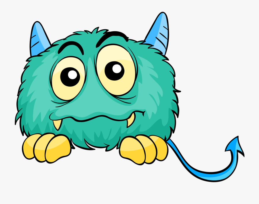 Little Monster Cartoon Drawing, Transparent Clipart