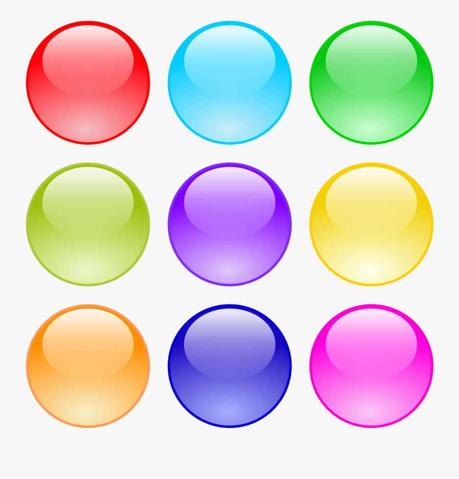 Glossy Circle Buttons - Glossy Circle Button Png, Transparent Clipart