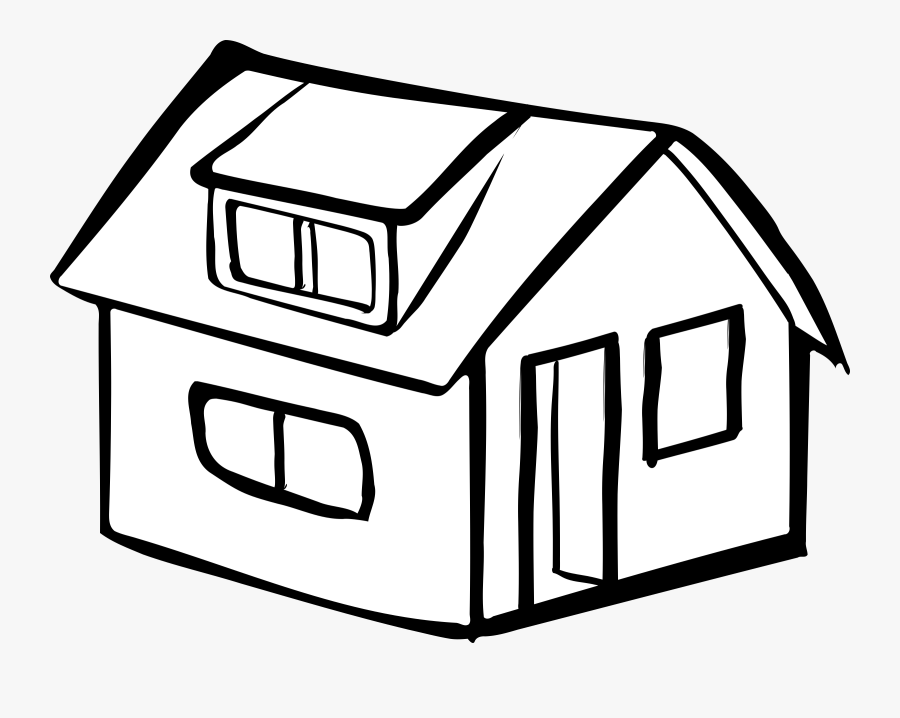 House Clipart Detached - Outline Image Of House, Transparent Clipart