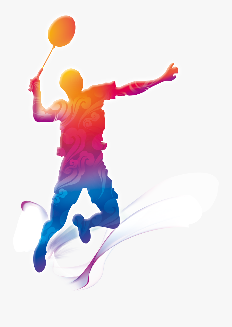 Motion Players Badminton Creative Graphics Free Hd - Clipart Badminton, Transparent Clipart