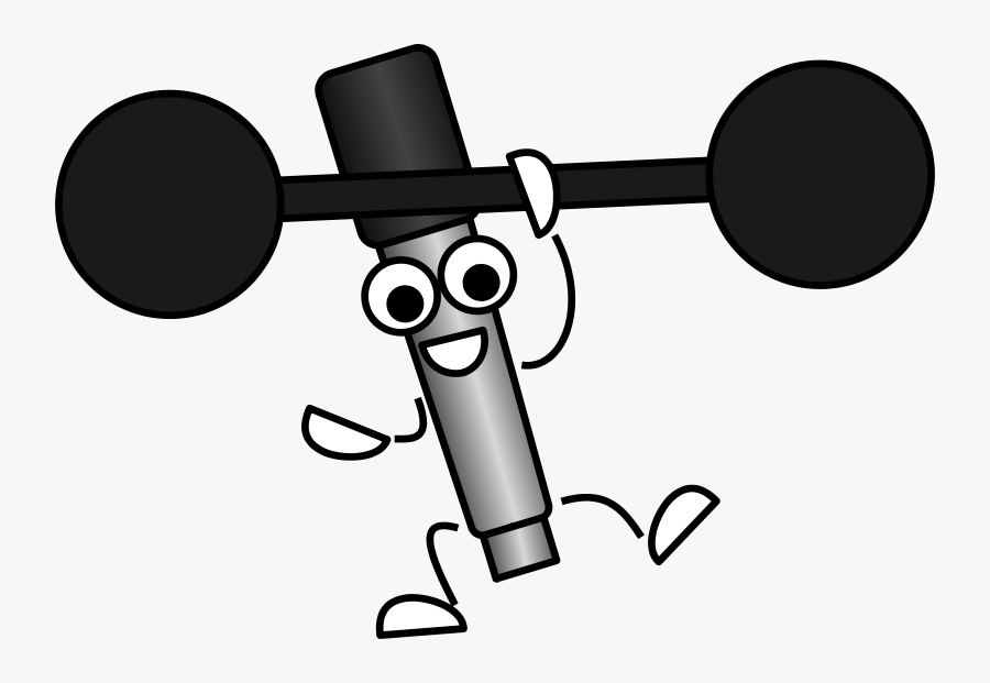 Mike The Mic Weightlifting - Pesas Para Colorear, Transparent Clipart