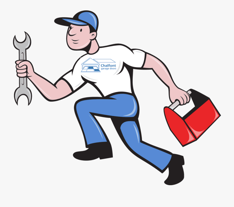 Garage Door Repair Repairs - Mechanic Running, Transparent Clipart