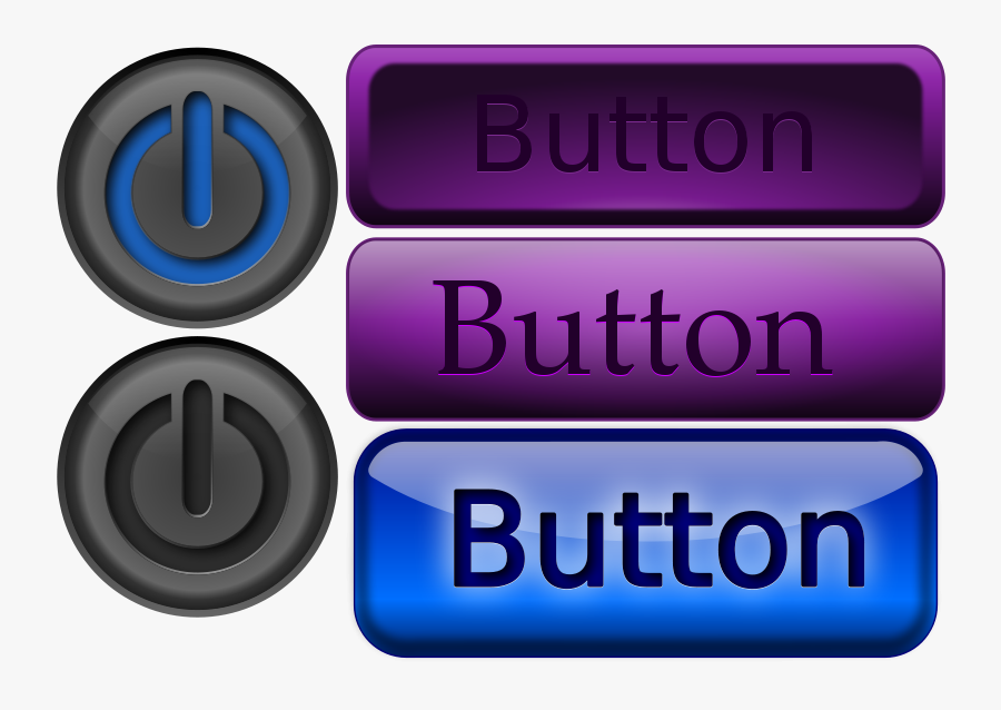 Buttons - Graphic Design, Transparent Clipart