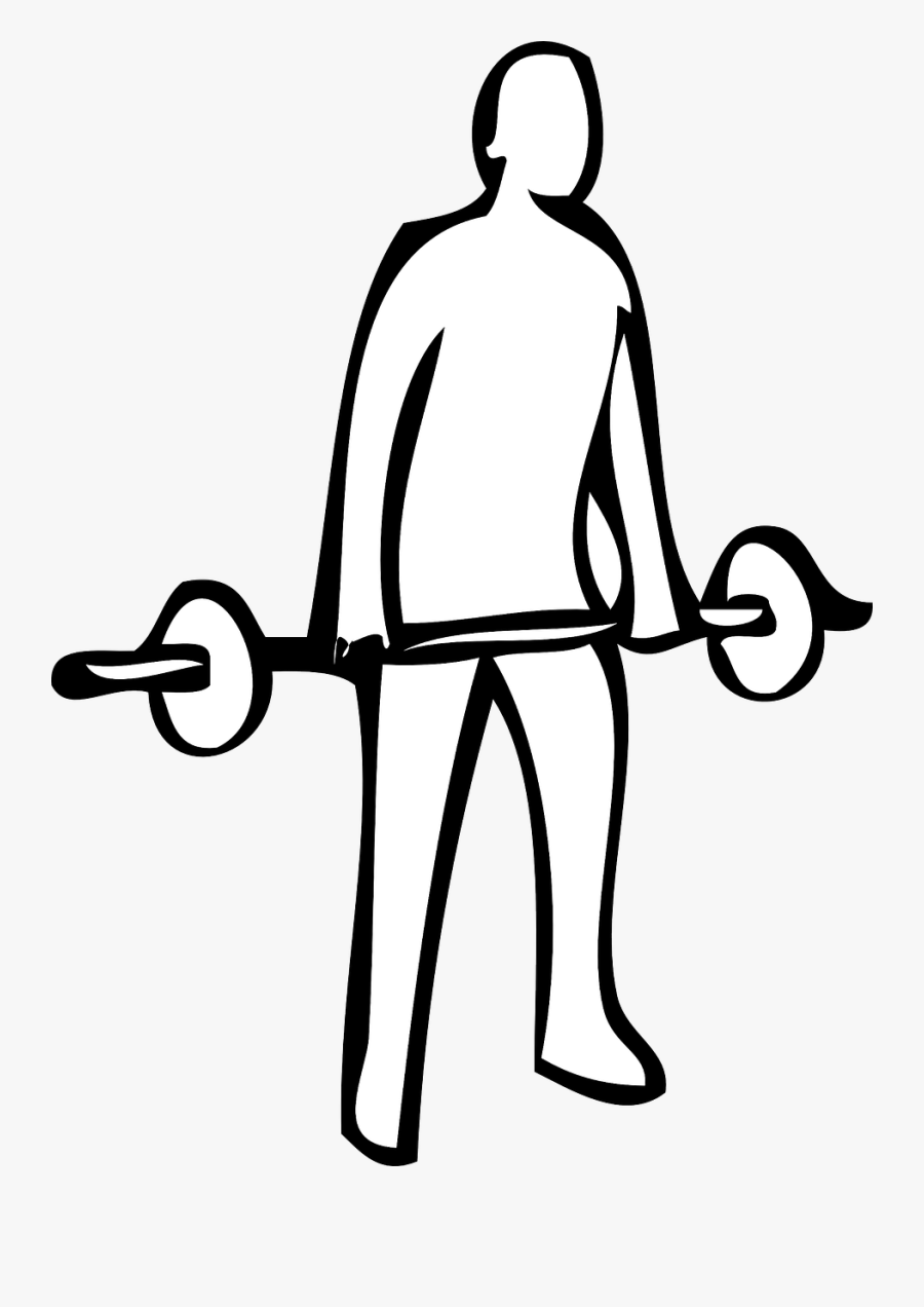 Drawings Of People Lifting Weights, Transparent Clipart