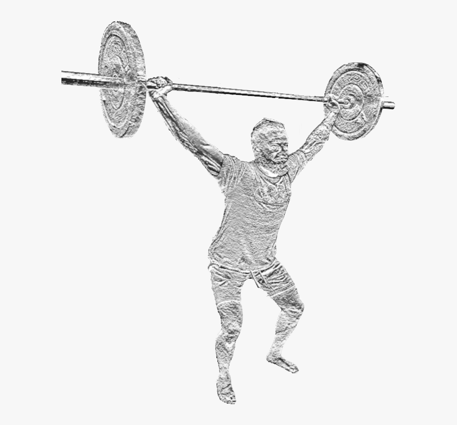 Weightlifter Drawing Overhead Squat Transparent Png - Powerlifting, Transparent Clipart