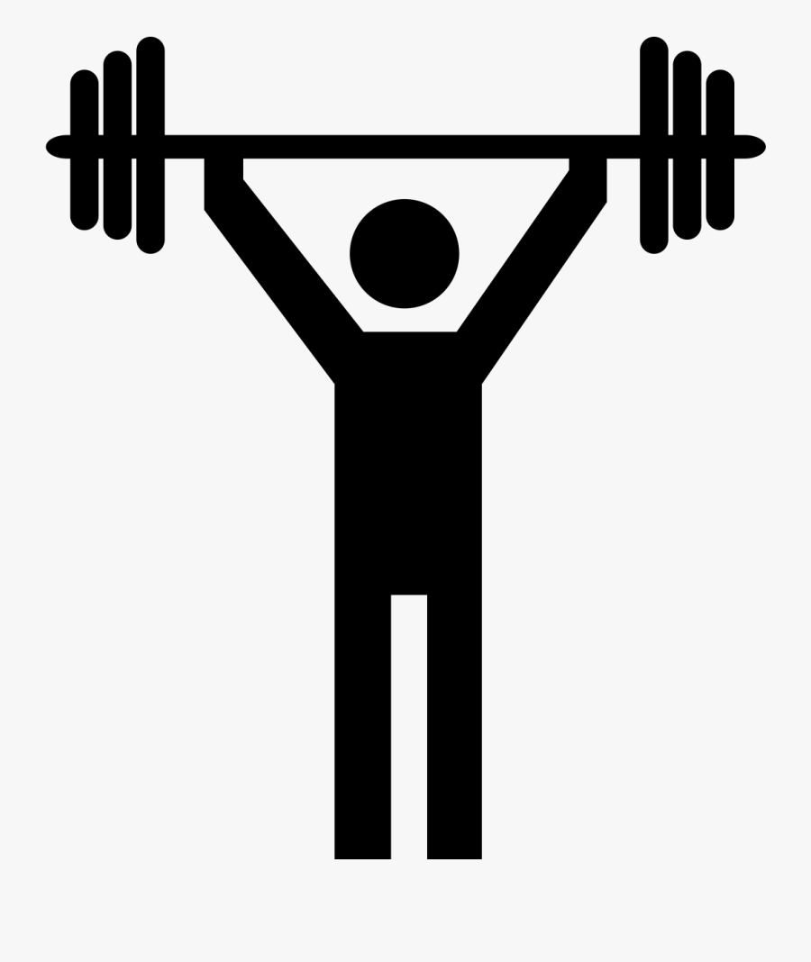 Weight Training Olympic Physical - Stickman Doing Weights Transparent, Transparent Clipart