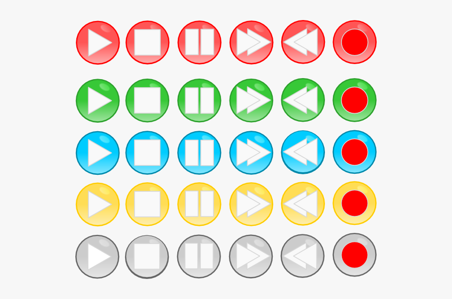 Playback Buttons Svg Clip Arts - Botones De Reproduccion Png, Transparent Clipart