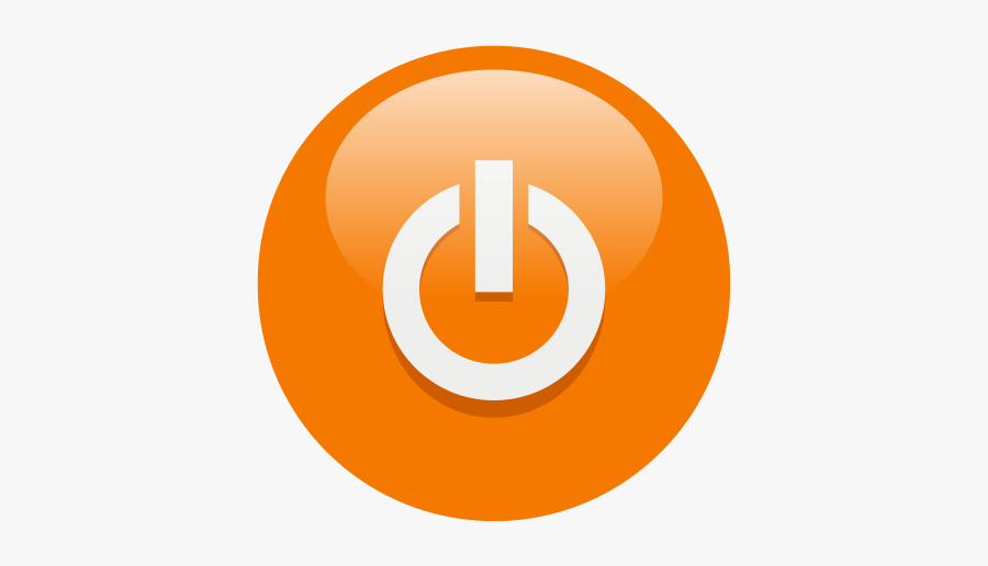 Multicolor Power Buttons - Power Button Icon Orange, Transparent Clipart