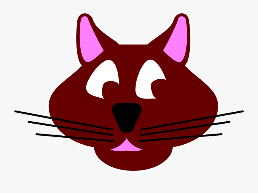 Kitty Clipart Mouth - Gambar Kucing Kartun Pink, Transparent Clipart