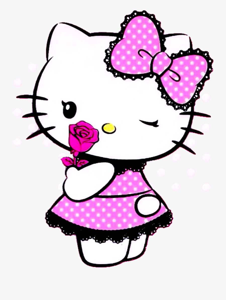 Printable Hello Kitty Coloring Page, Transparent Clipart
