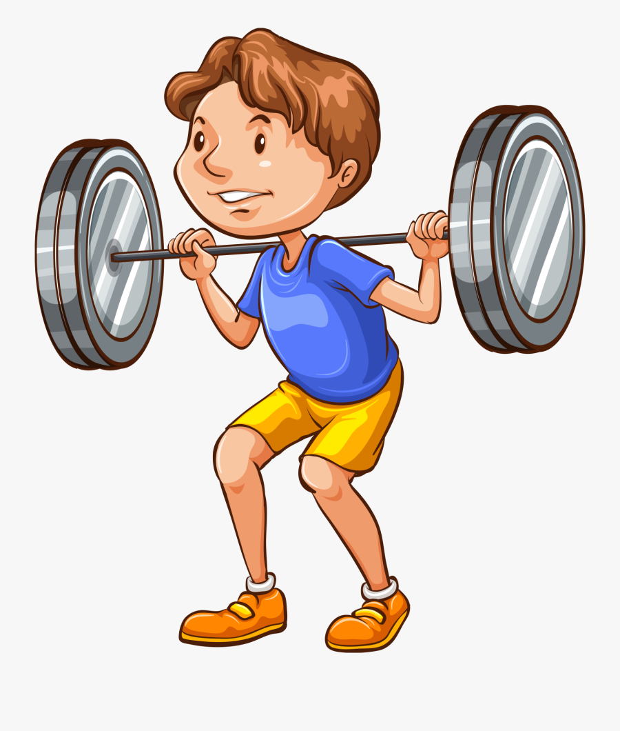 Gyming Clipart Png - Cartoon People Working Out, Transparent Clipart