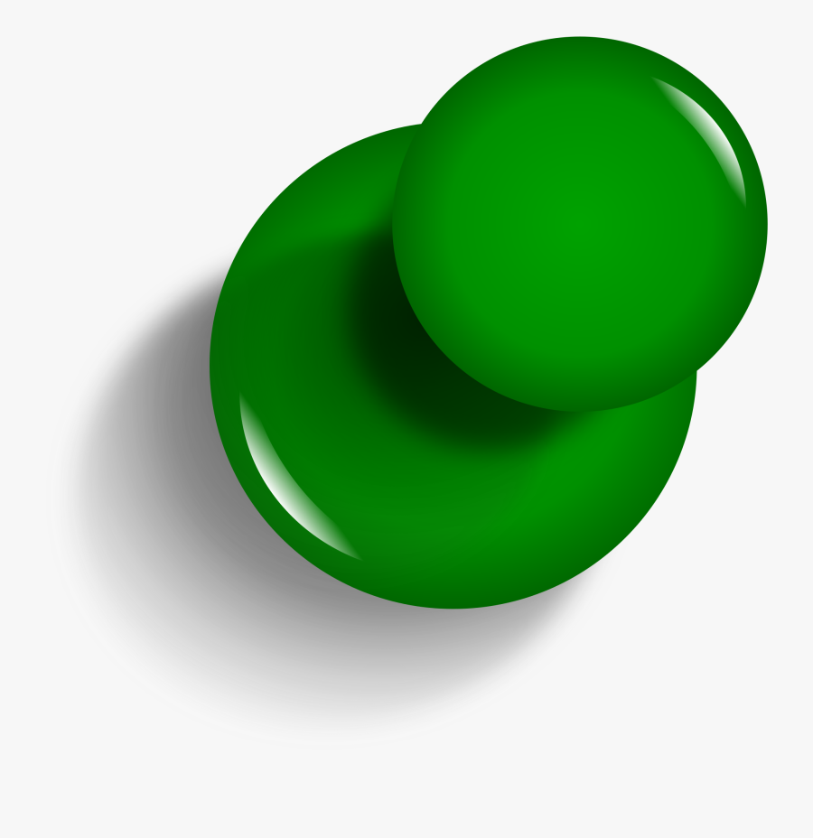 Sphere,computer Wallpaper,green - Green Push Pin Png, Transparent Clipart
