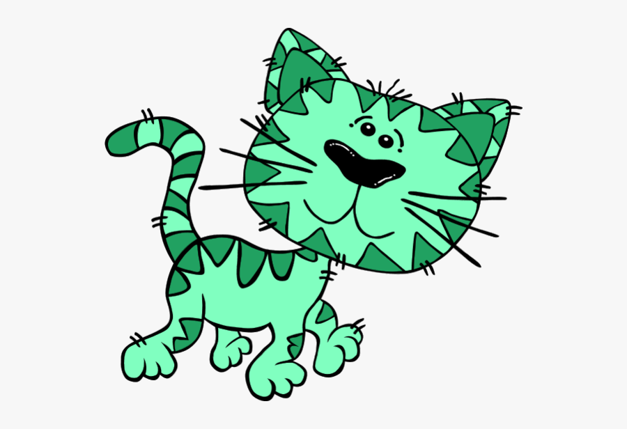 Forum Celebration For Queen - Green Cat Clipart, Transparent Clipart