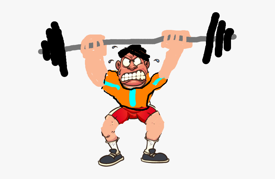 Weightlifter Tr2 Cartoon - Cartoon, Transparent Clipart