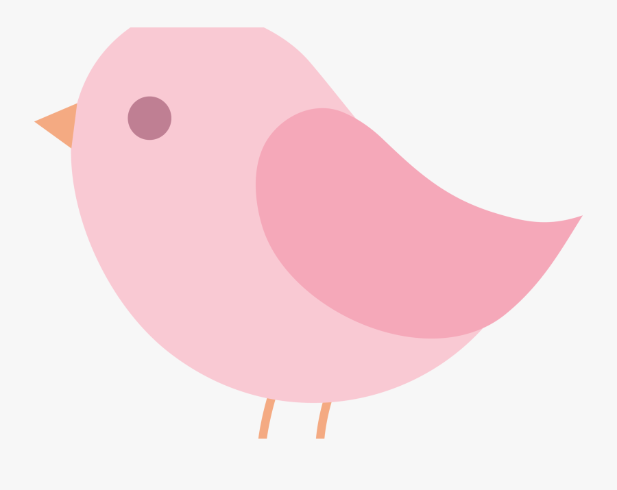 Pink Clipart Rolling Pin - Cute Bird Silhouette Clip Art, Transparent Clipart
