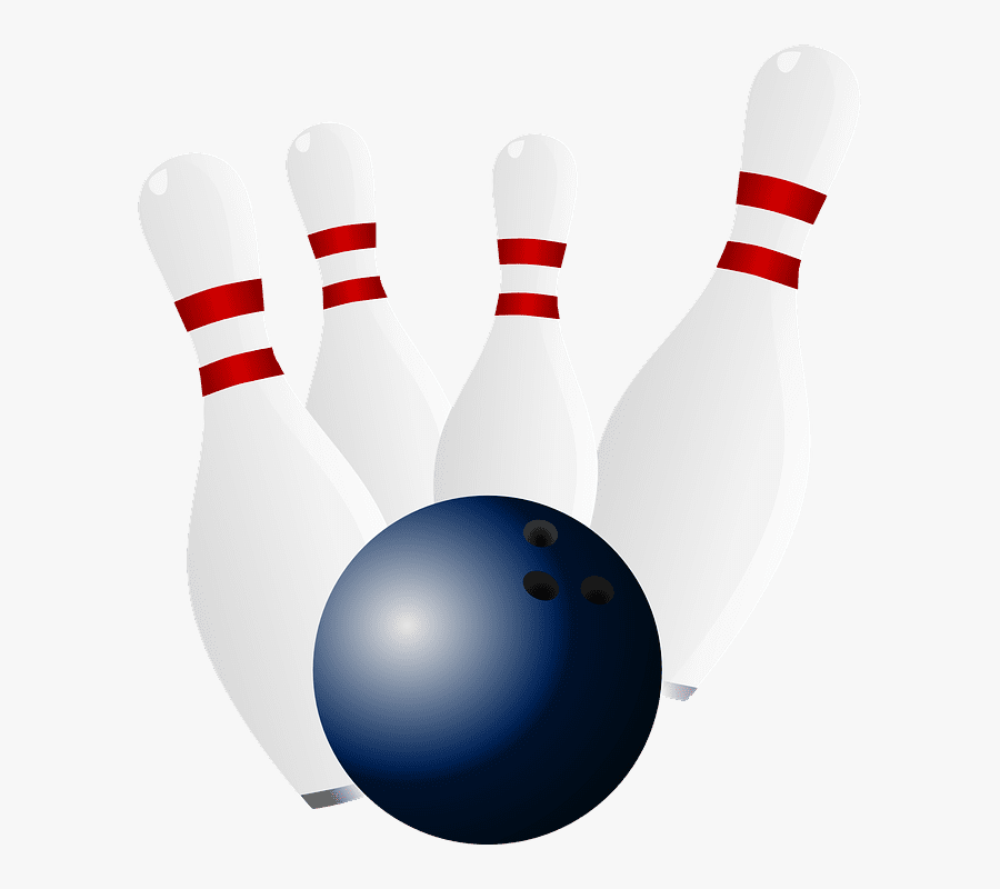 Vector Graphic Bowling Pins Sports Gaming Bowl - Bowling Balls And Pins, Transparent Clipart