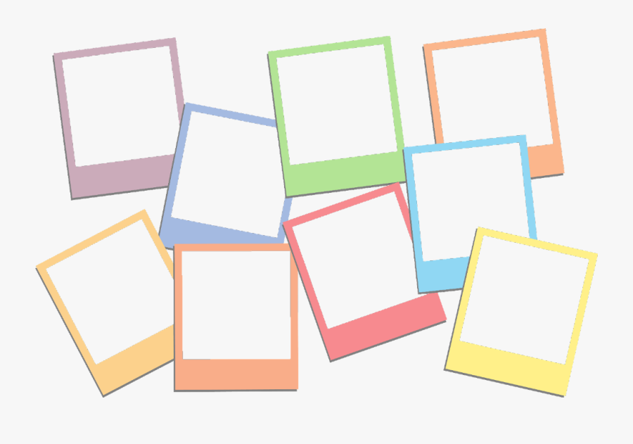 #polaroid #colorful #cute #frame #instax #rainbow #overlay - Overlay Polaroid Frame Png, Transparent Clipart