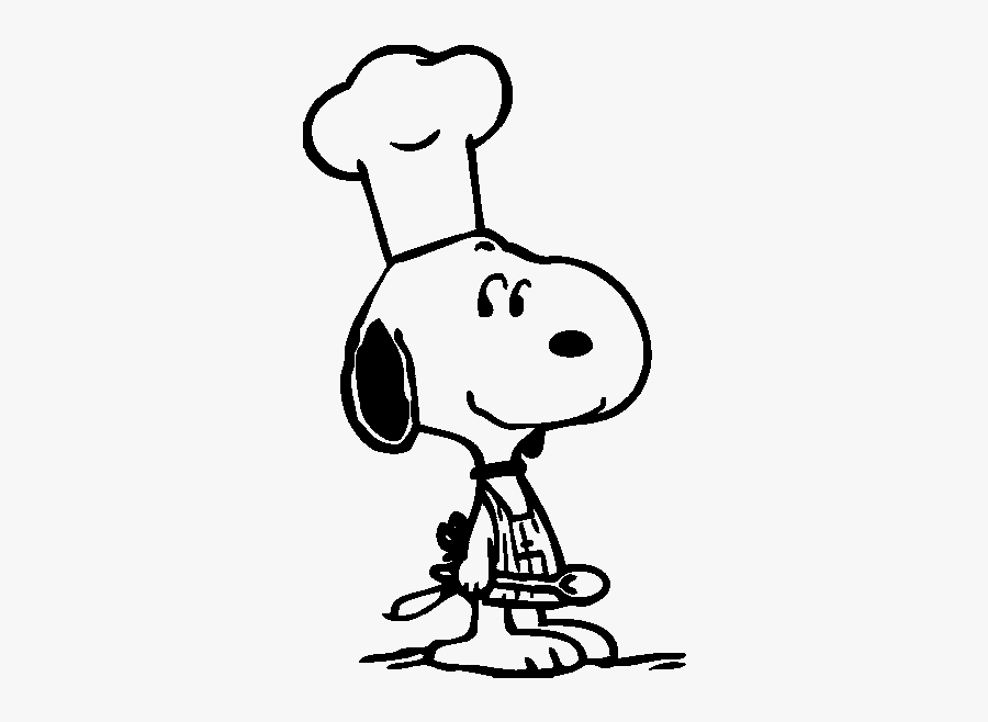 Snoopy With Chef Hat, Transparent Clipart