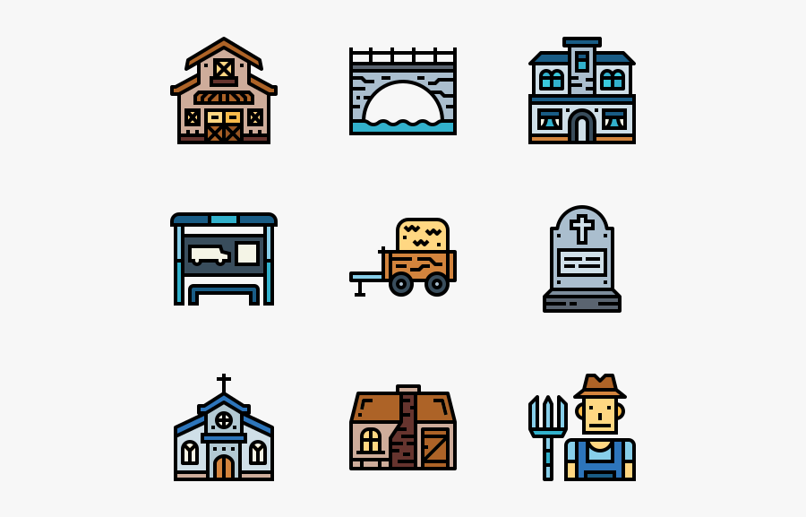 Village, Transparent Clipart