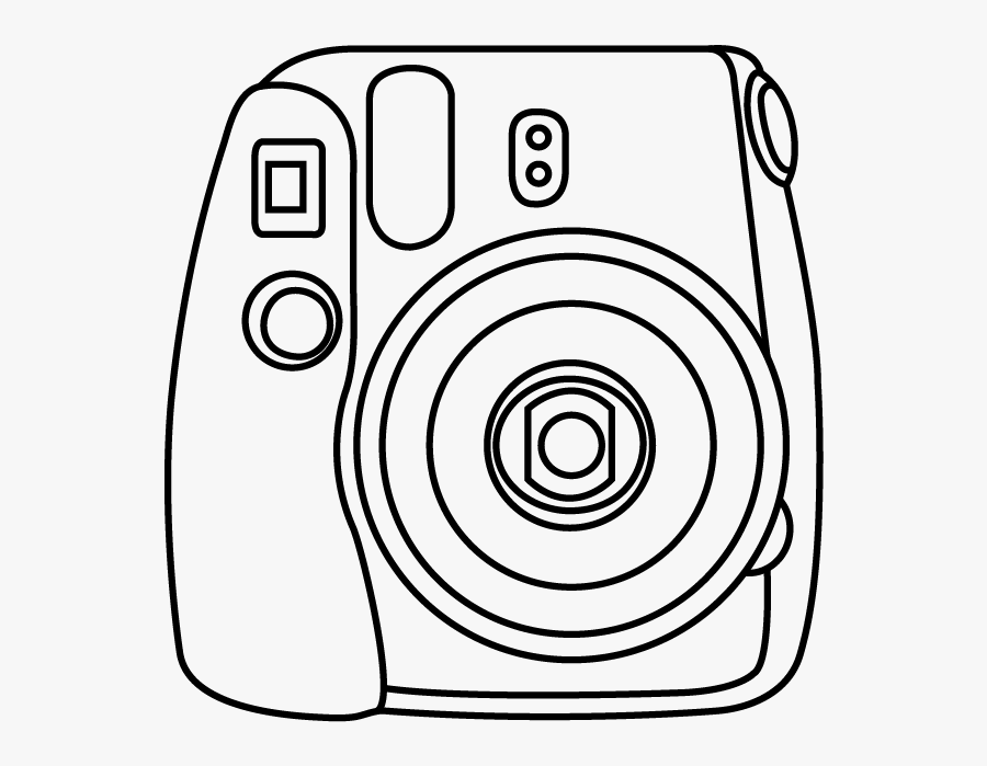 Polaroid Camera Clipart Black And White, Transparent Clipart