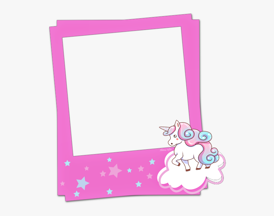 Transparent Polaroid Picture Clipart - Polaroid Frame Unicorn, Transparent Clipart