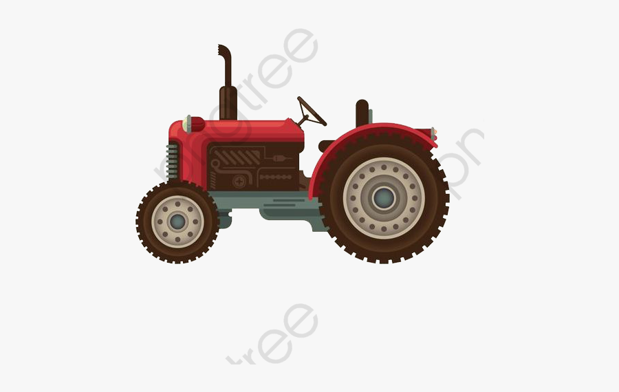 Cartoon Tractor - Cute Tractor Illustration, Transparent Clipart