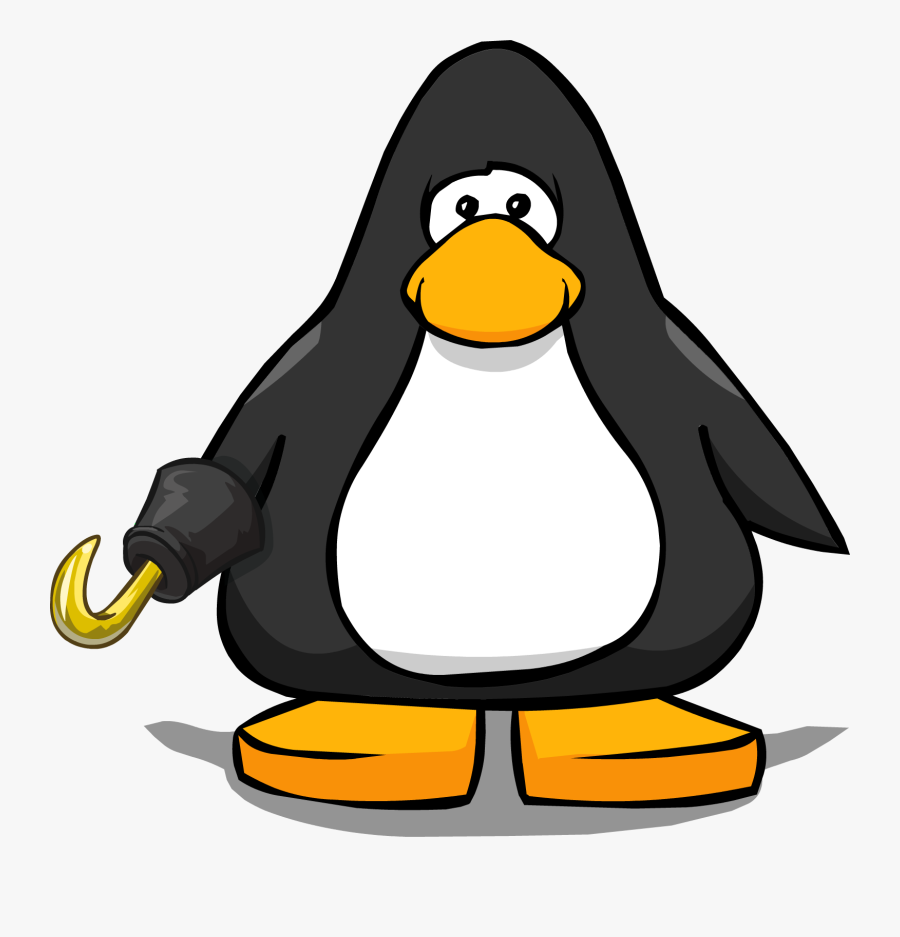 Pirate"s Hook On A Player Card - Penguin With Santa Hat, Transparent Clipart