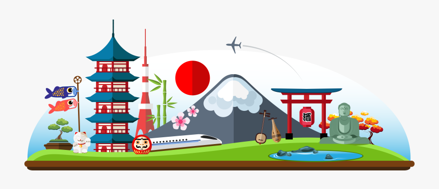 Japan Travel Landmark Illustration - Japan Landmark Clipart, Transparent Clipart