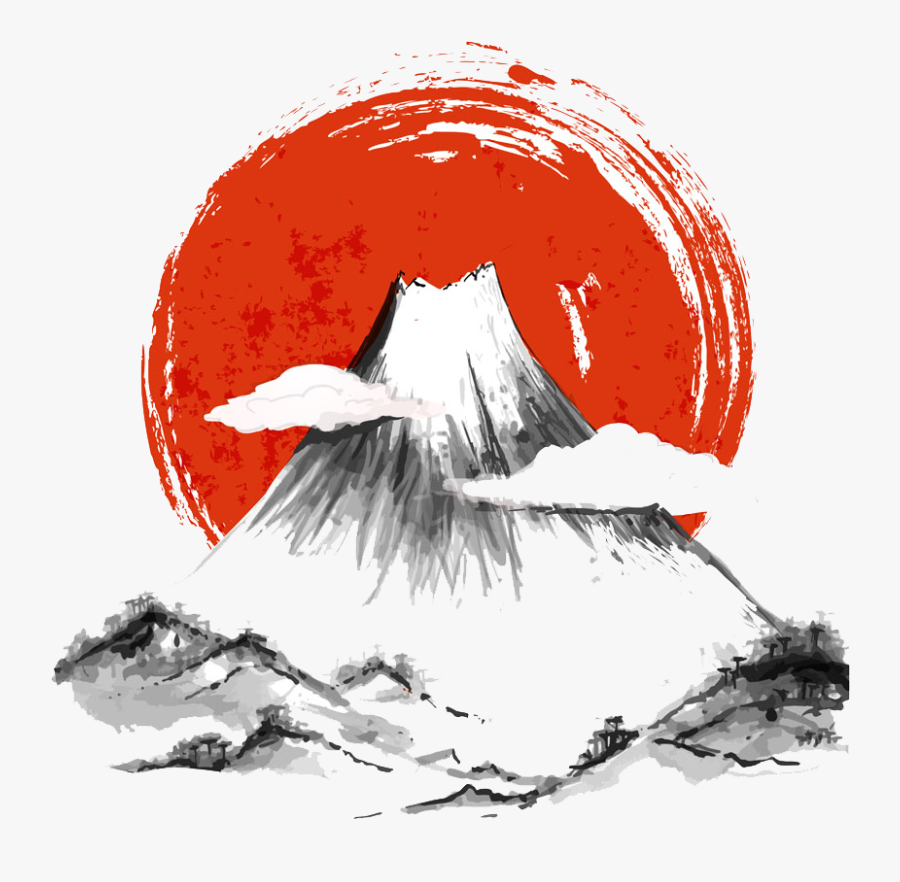 Japanese Japan Wash Painting Ink Download Hq Png Clipart - Japanese Art Png, Transparent Clipart