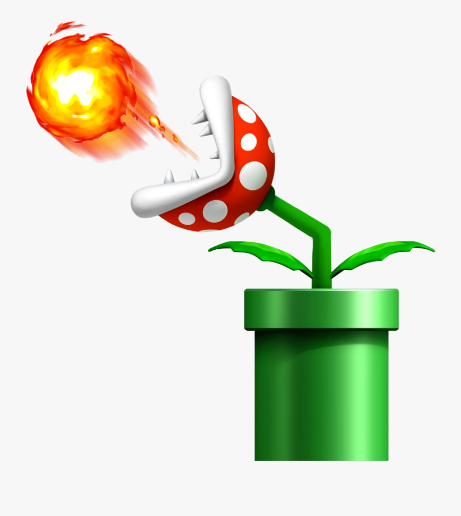Mario Bros Clipart Mario Pipe - Super Mario Fire Plant, Transparent Clipart