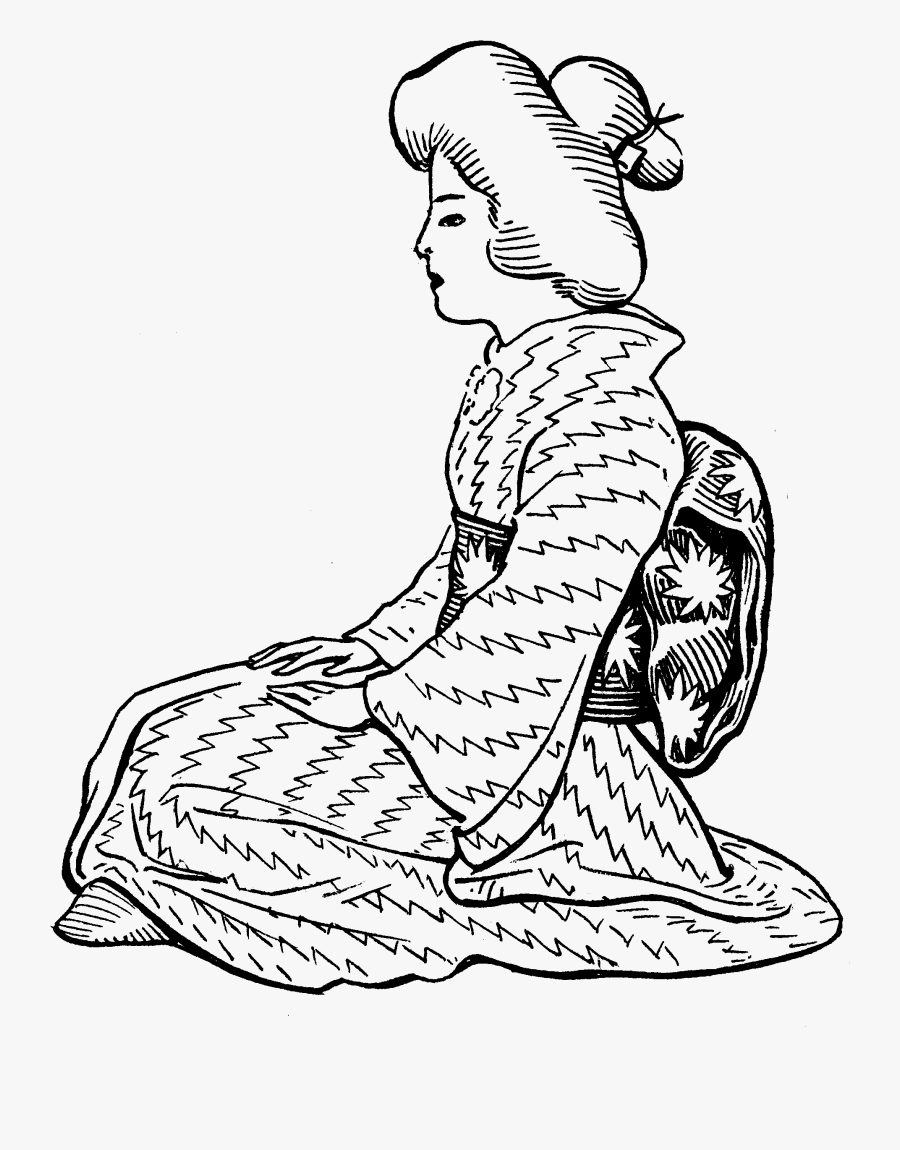 Japanese Art Drawing At Getdrawings - Japanese Art People Black And White, Transparent Clipart