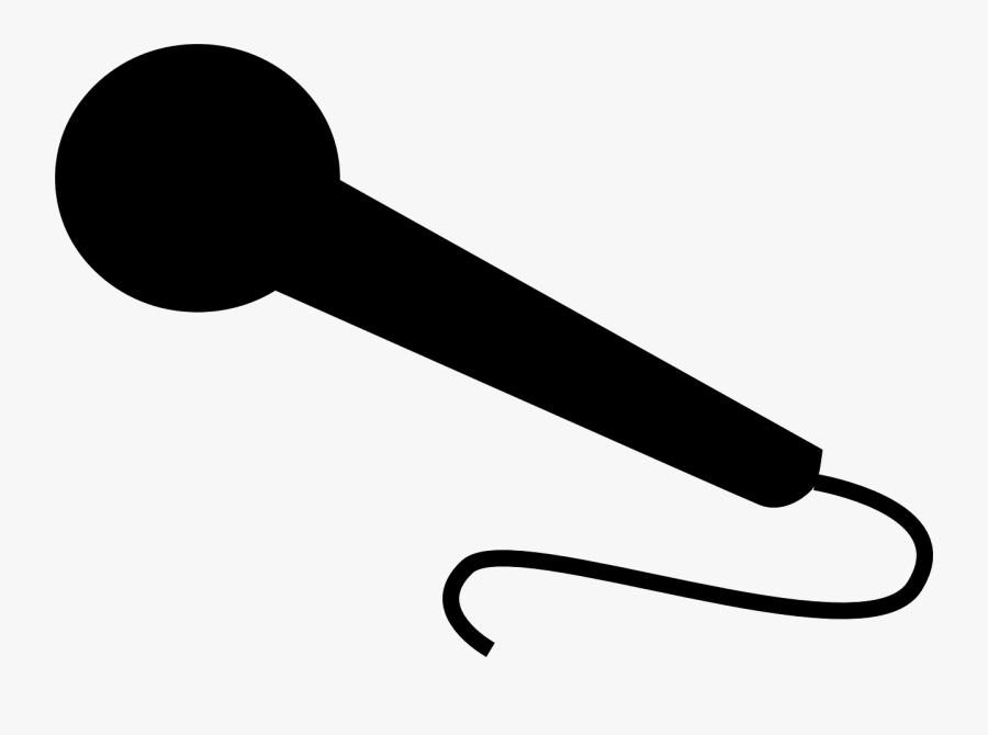 Karaoke Clipart - Microphone Image Black And White, Transparent Clipart