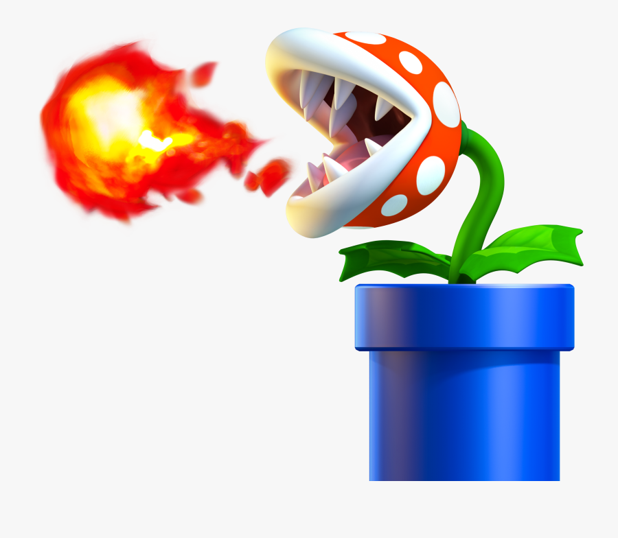 Fire Clipart Mario Bros - Mario Fire Piranha Plant, Transparent Clipart