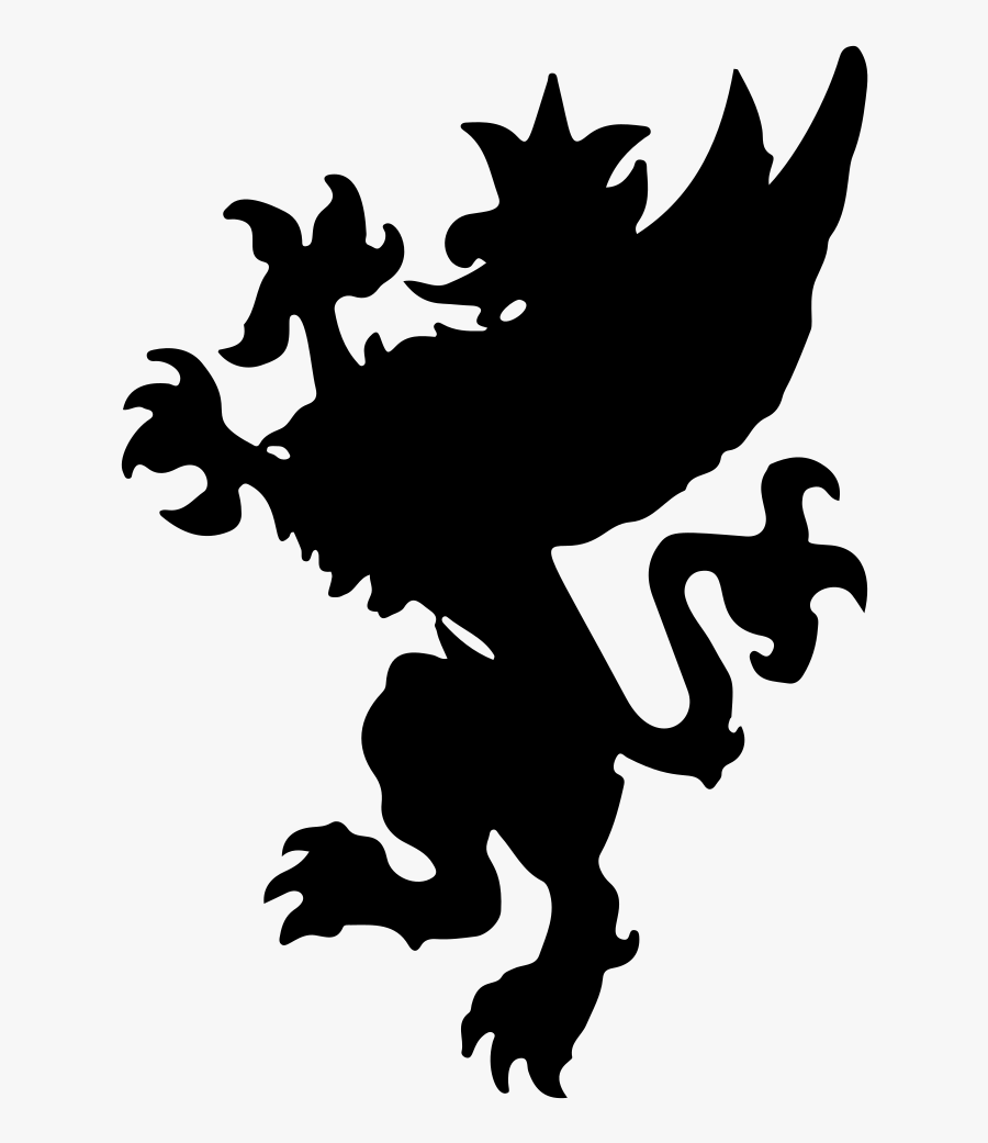 Bird Creature Feathers - Griffin Silhouette Png, Transparent Clipart
