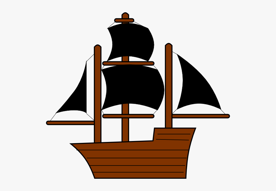Black Clip Art At - Pirate Ship Clipart, Transparent Clipart